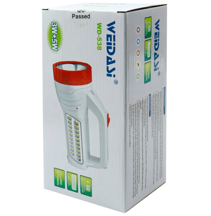 چراغ قوه دستی ویداسی مدل WD-538 کارتن
