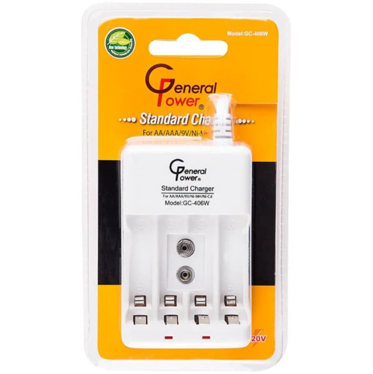 بسته بندی شارژر باتری جنرال پاور مدل GC-406W