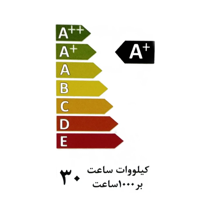 مصرف انرژی لامپ ال ای دی 30 وات پی جی تی مدل استوانه