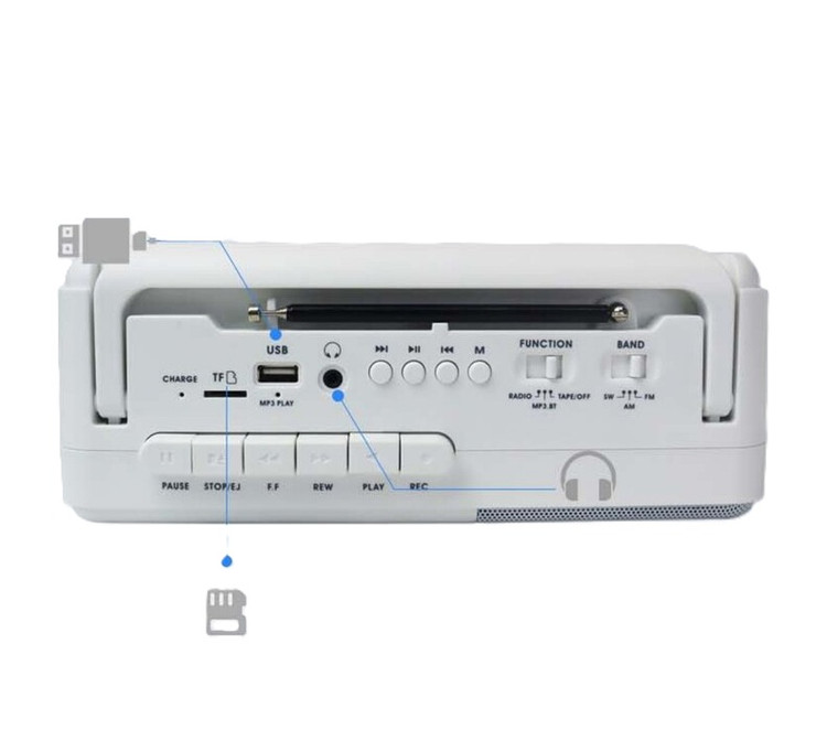 رادیو کاست پوکسینگ مدل PX-680BT کلیدها و روی محصول