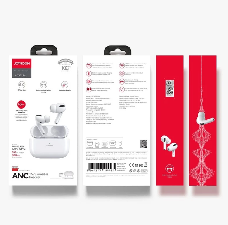 ایرپاد JOYROOM مدل JR-T03S PRO بسته بندی