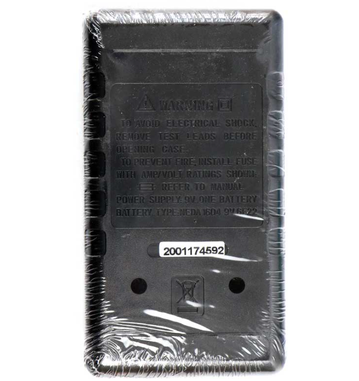 مولتی متر دیجیتال PERX مدل DT830D نمای پشت