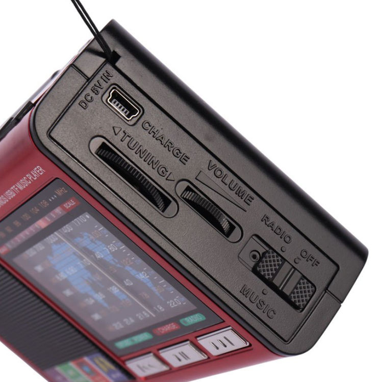 ولوم ها رادیو اسپیکر گولون مدل BT 7711 نمای پشت جا باطری باز