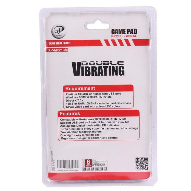 دسته بازی دوبل شوکدار ایکس پی پروداکت XP-MX213M