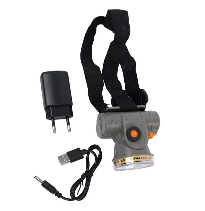 چراغ قوه پیشانی هدلایت DeepKing مدل DK-321 اجزای داخل بسته