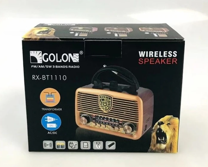 رادیو اسپیکر گولون مدلRX-BT1110 بسته بندی