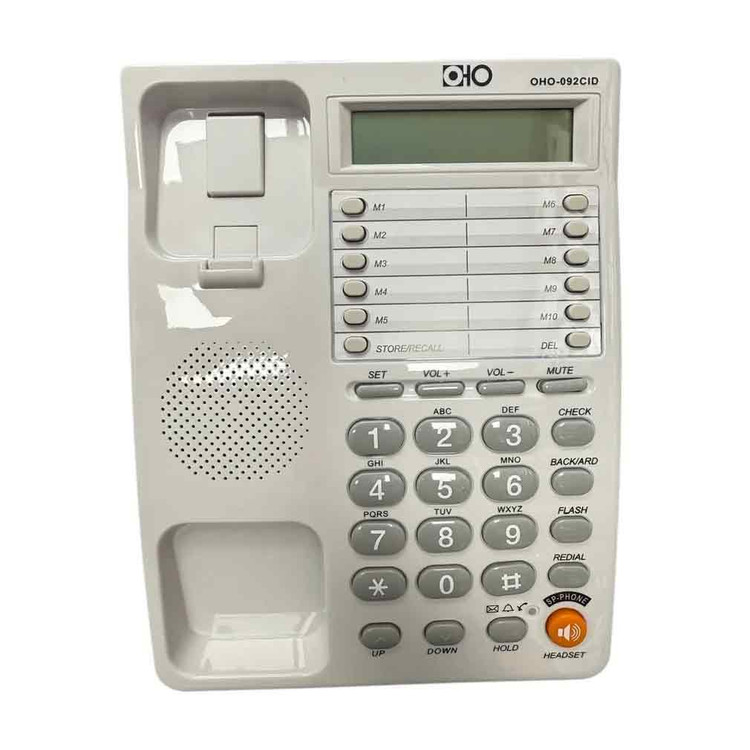 تلفن رومیزی OHO مدلOHO-092CID نمای بالا بدون گوشی